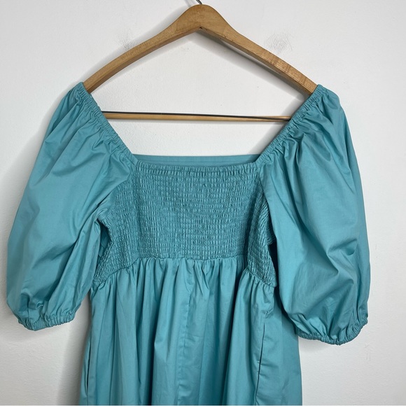 Eloquii Aqua Puff Sleeve Dress - Picture 11 of 15